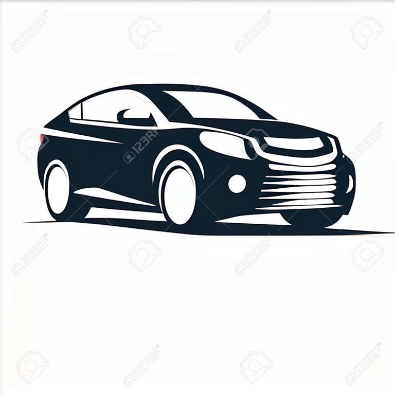 modello di auto simbolo, silhouette stilizzata