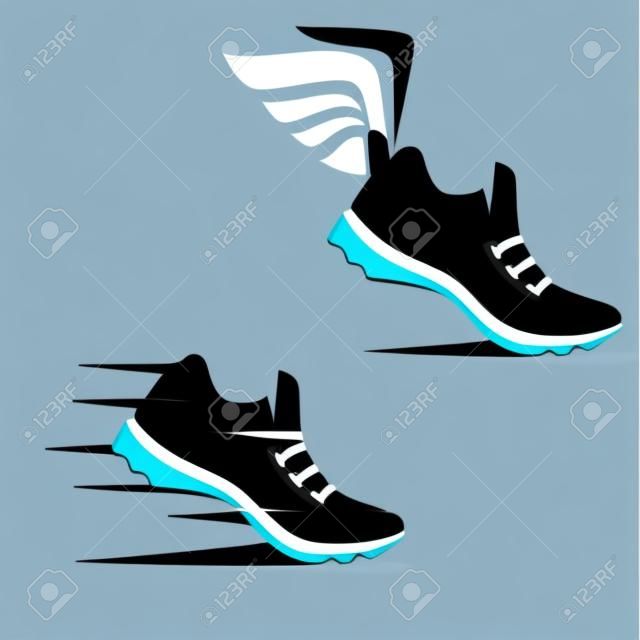 sneaker stylized vector symbol set