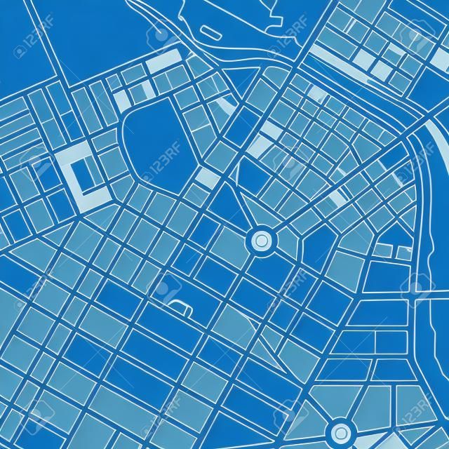 藍色數字一個通用的城市的城市地圖