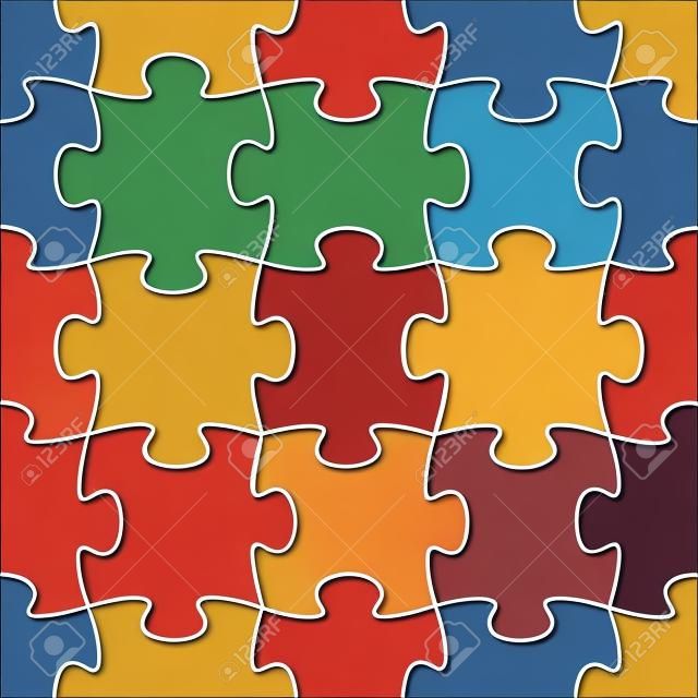 Seamless vector Form der Puzzle-Spiel in zufälliger Reihenfolge