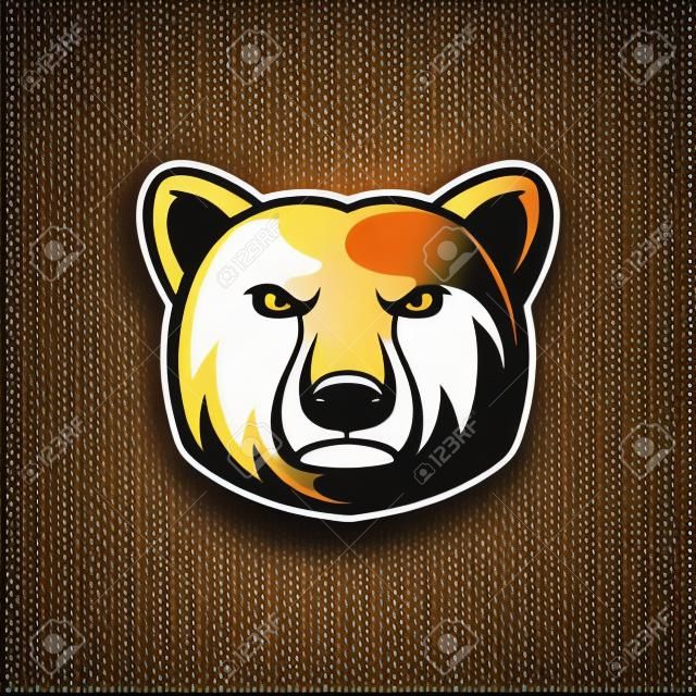 Il vettore della mascotte del logo dell'orso può essere scaricato in formato vettoriale per dimensioni dell'immagine illimitate e per cambiare facilmente i colori