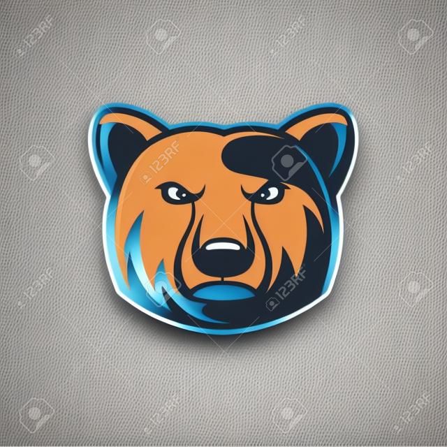 Le vecteur mascotte du logo de l'ours peut être téléchargé au format vectoriel pour une taille d'image illimitée et pour changer facilement les couleurs
