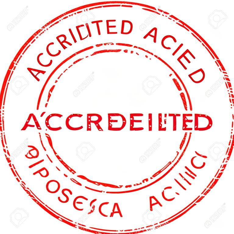 Grunge round accredited stamp