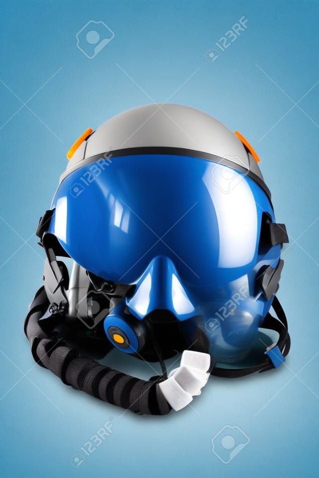 Capacete de avião ou capacete de voo com máscara de oxigênio