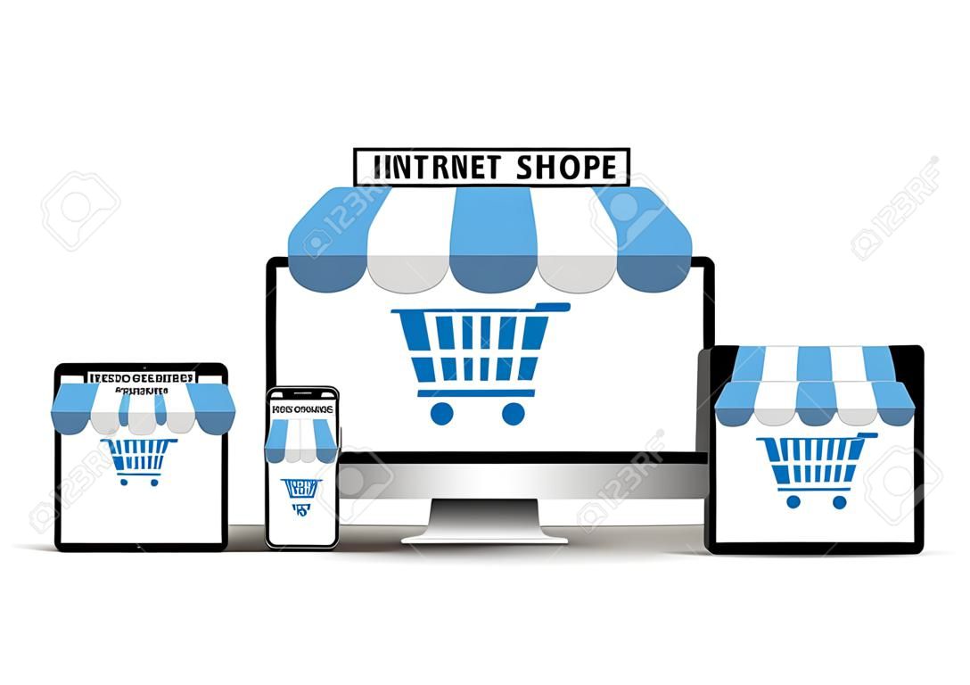 Devices with internet shop