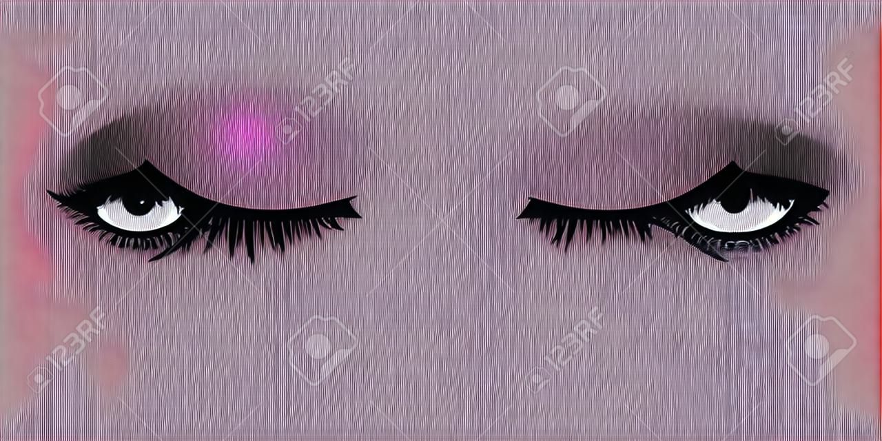 Eyelashes Icon Isolated Transparent Background, Vector Illustration