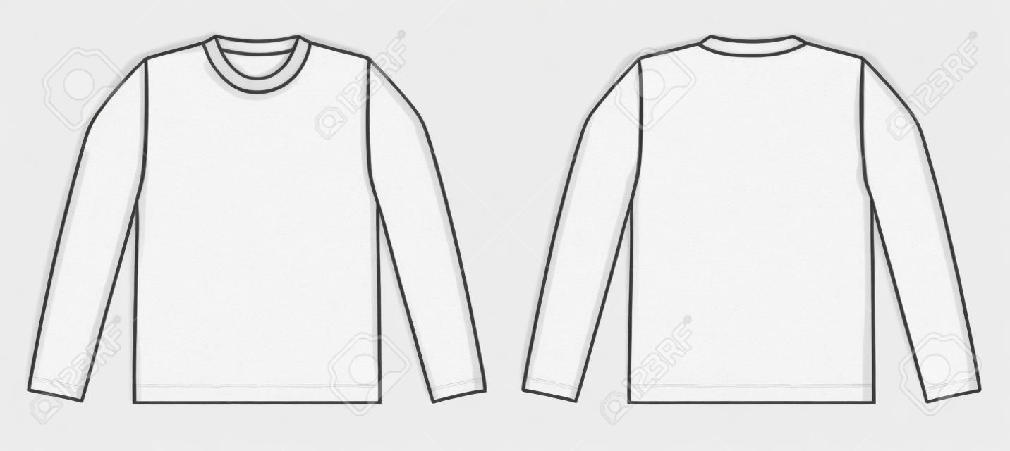Longsleeve tişört illüstrasyon (beyaz)