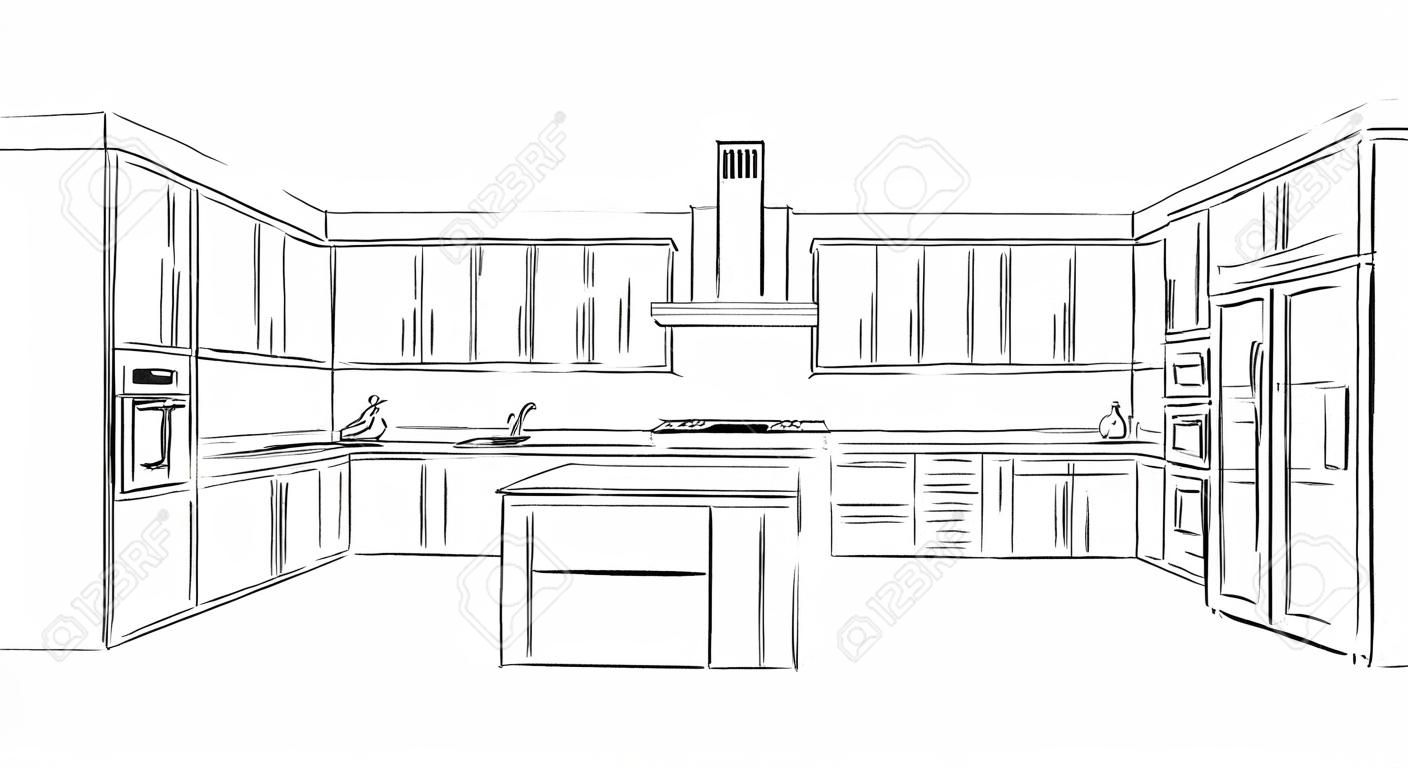 kitchen sketch 3d