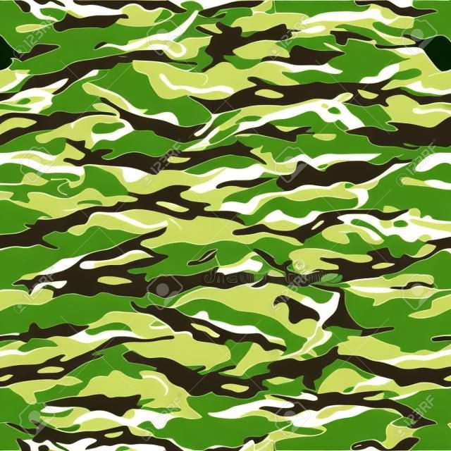 Vietnam Tiger Stripe Camuflagem padrões sem emenda. Ilustração vetorial.