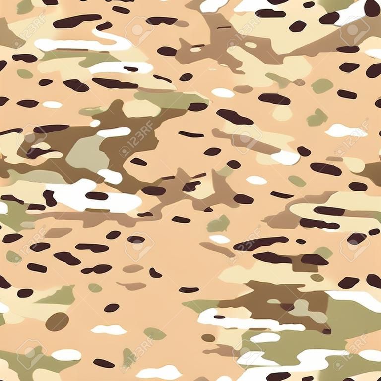 Modern Desert Multicam Camouflage seamless patterns. Military background and texture.
