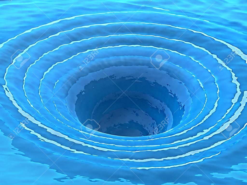 Whirlpool océan, vortex eau