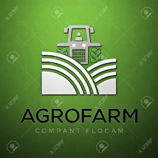 modèle de conception de logo de ferme agro