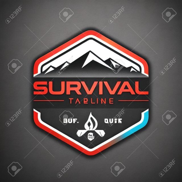 Plantilla de logotipo de diseño de supervivencia