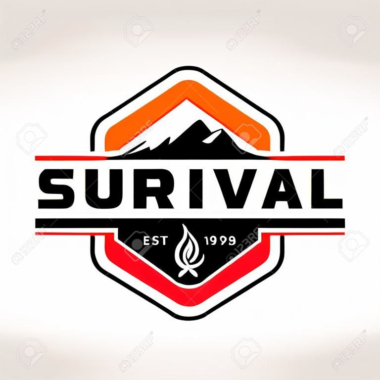 Plantilla de logotipo de diseño de supervivencia
