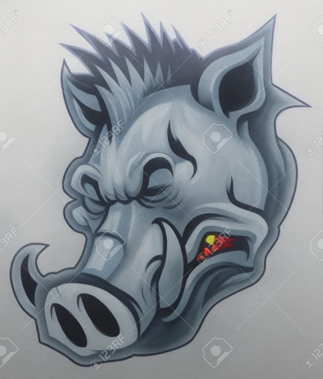 cerdo salvaje enojado