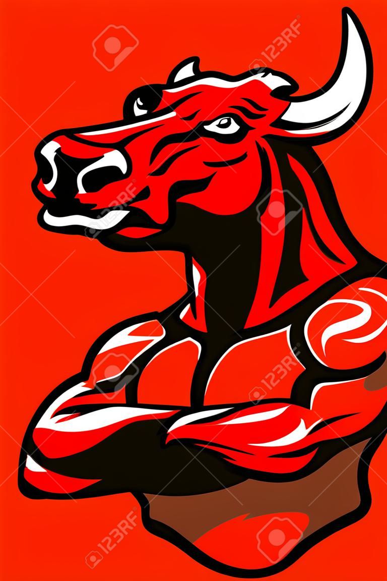 bull head muscular character