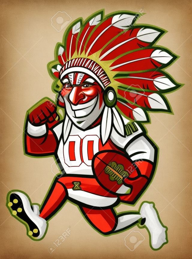 football mascot of indian chief