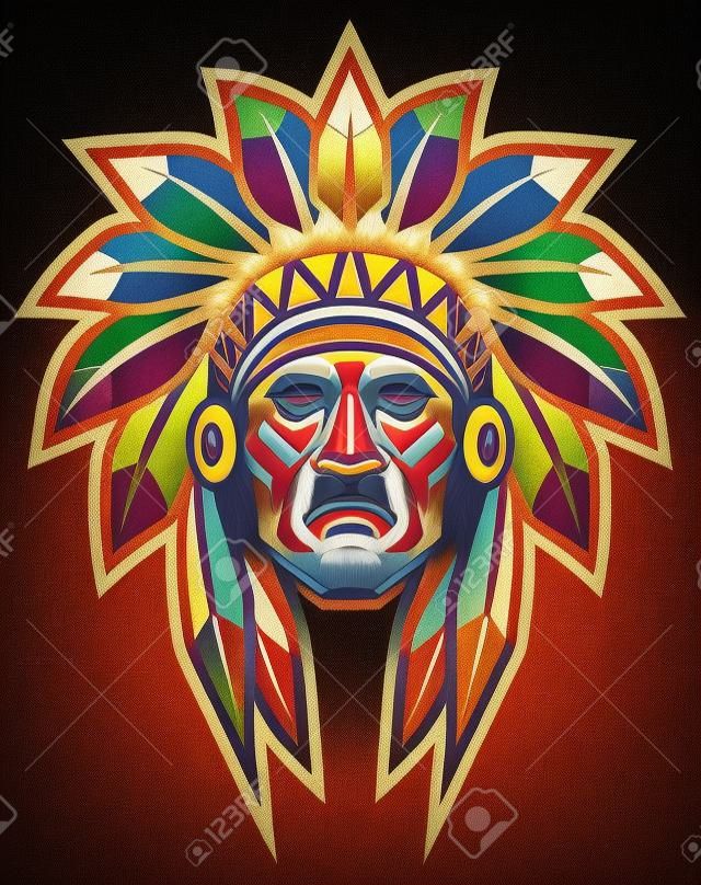 indian head chief mascot
