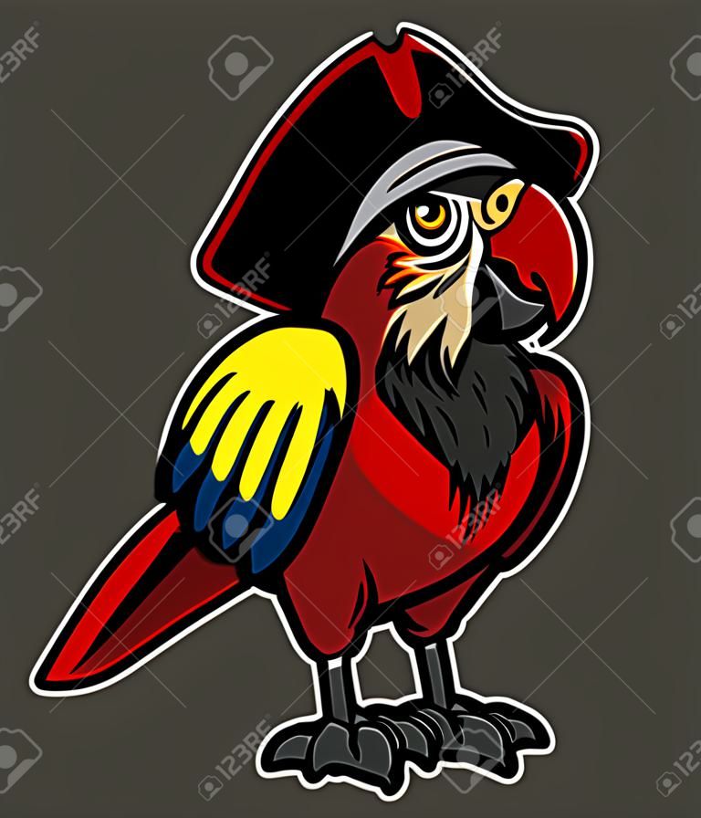 aravogel met piratenhoed