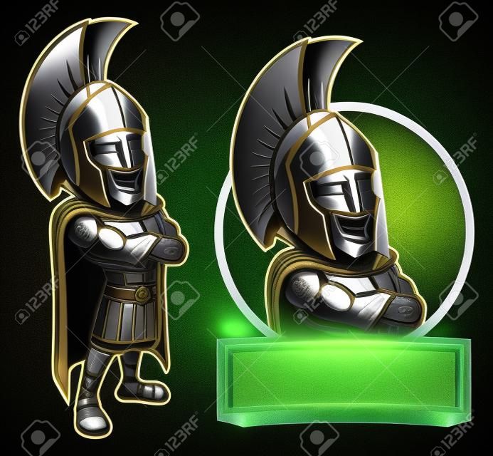 spartan army mascot set