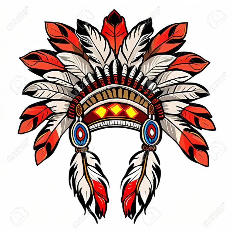 american indiana cabeça vestido