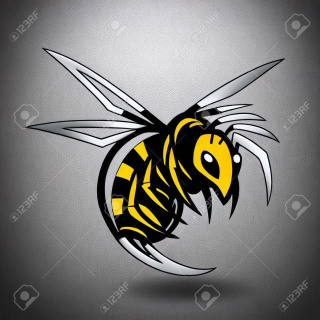 vector bee hornet wasp mascot