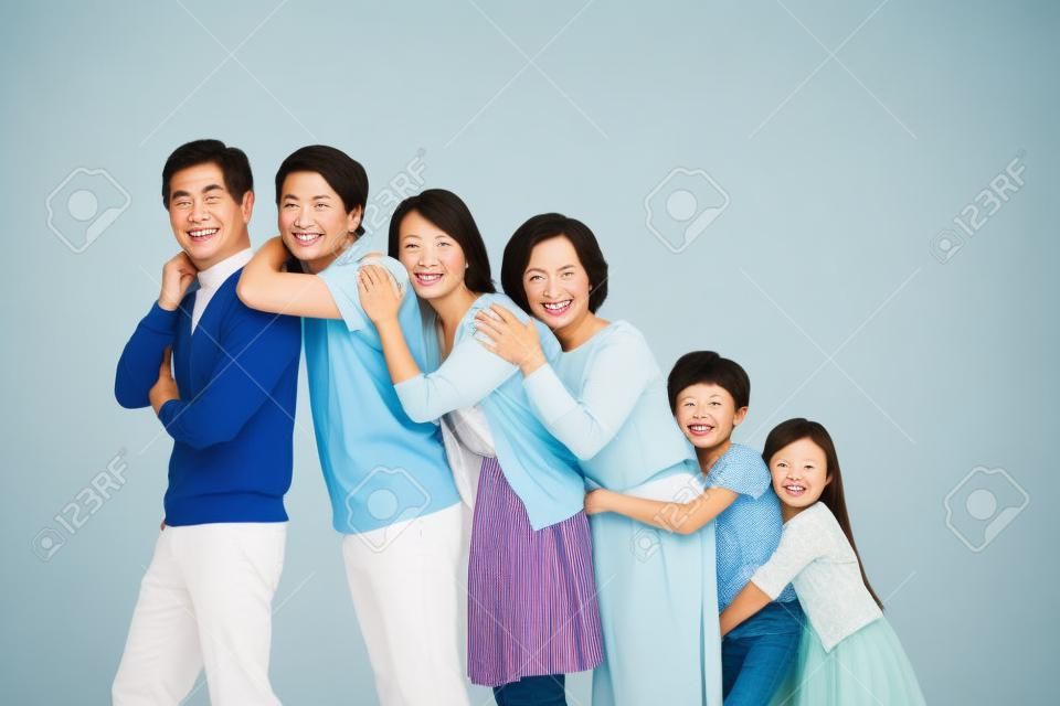 Portrait of Happy Asian Family