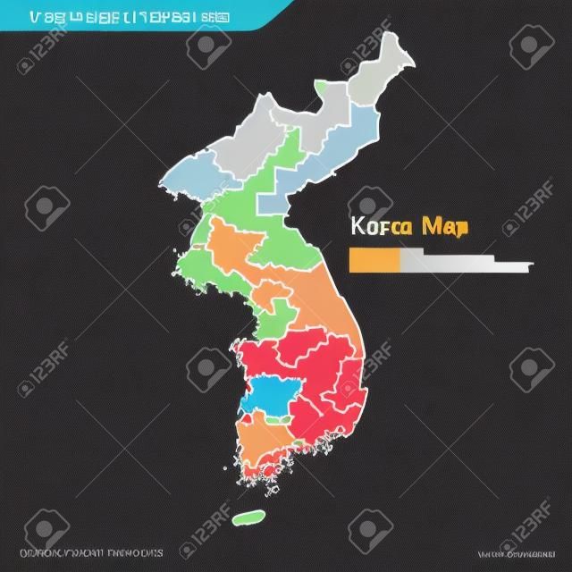 Korean map- vector
