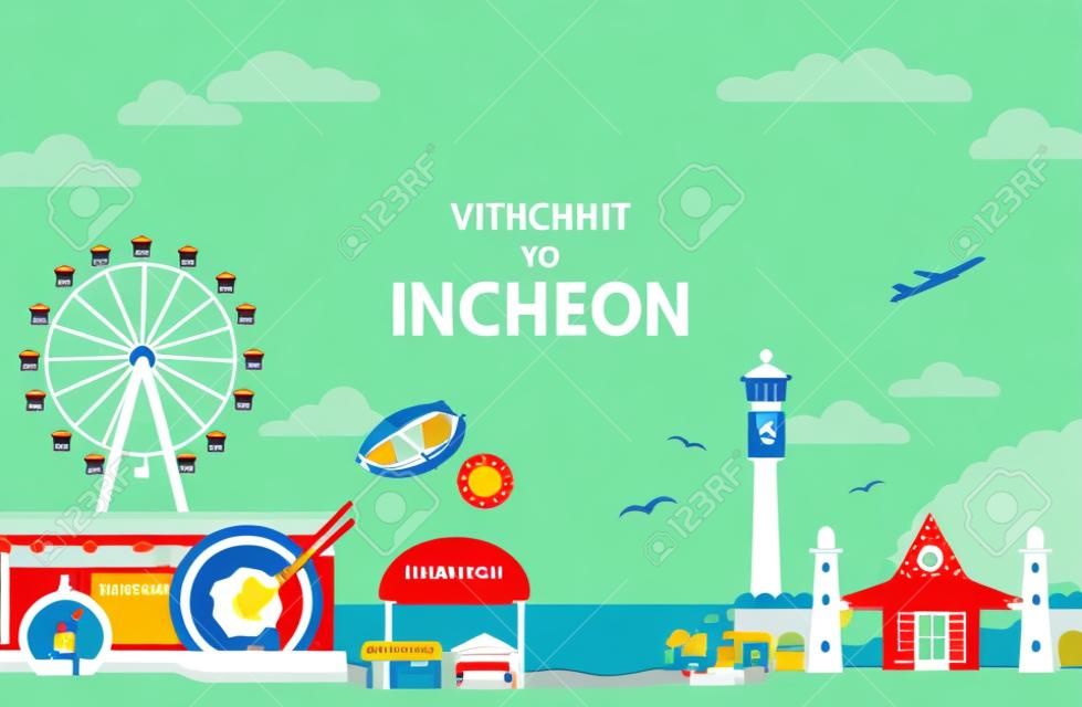 Vector illustration of Incheon