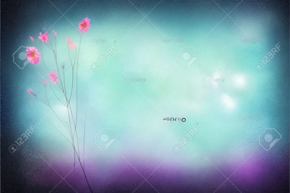 romantic flowers on simple background