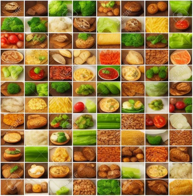 Collage de comida grande