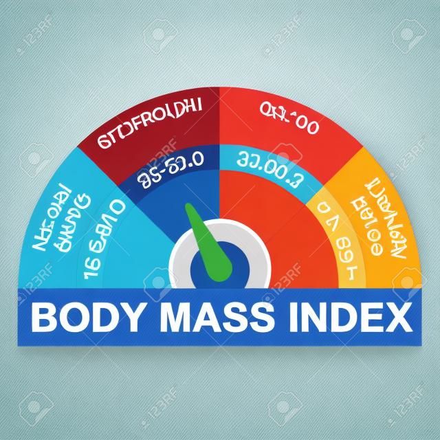BMI vagy Body Mass Index Infografika kör