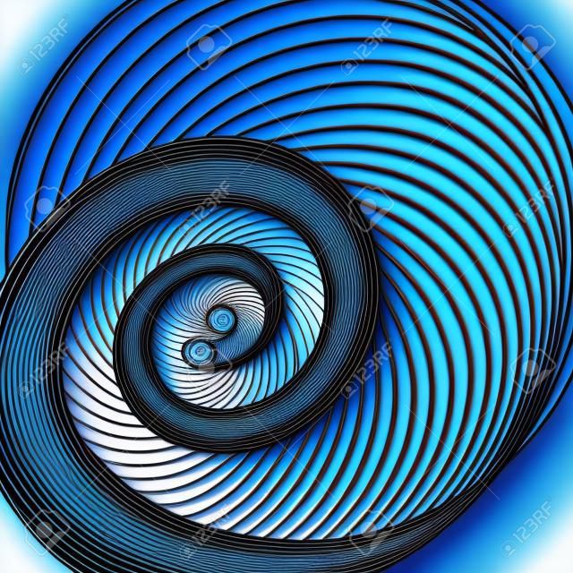 Blue Swirls with Swoosh Vector Accent Line Work