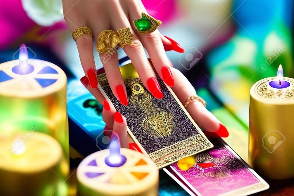 Female tarot cards fortune telling