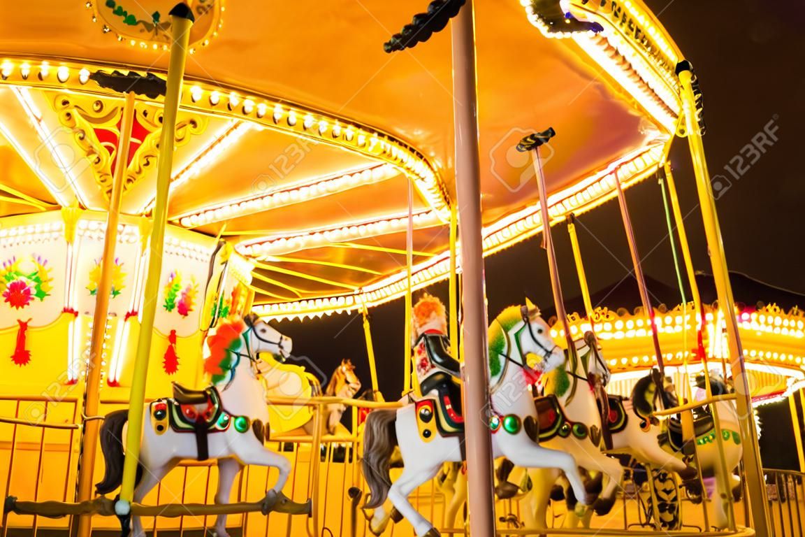 merry-go-round at canival at night