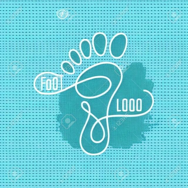 Logo du centre de santé des pieds. Human signe de l'empreinte icône. symbole Barefoot. silhouette de pied. Affaires ensemble abstrait logos. Vector illustration