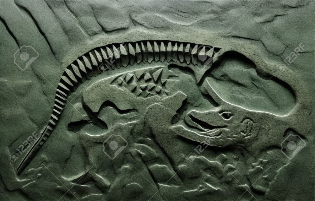 Modello fossile di dinosauro