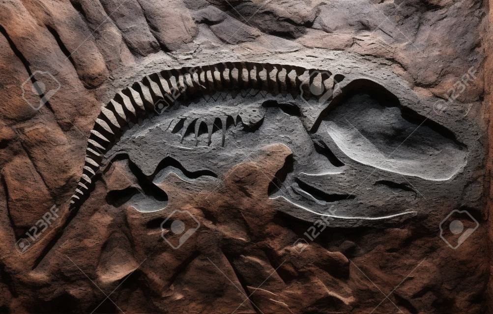 Modelo fósil del dinosaurio