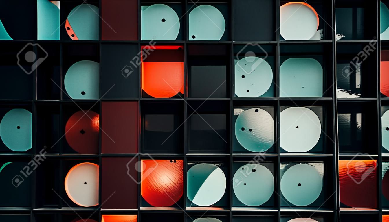 Abstract Modern Geometry Exterior Architecture. Abstract business interior in minimalism. AI Generative.