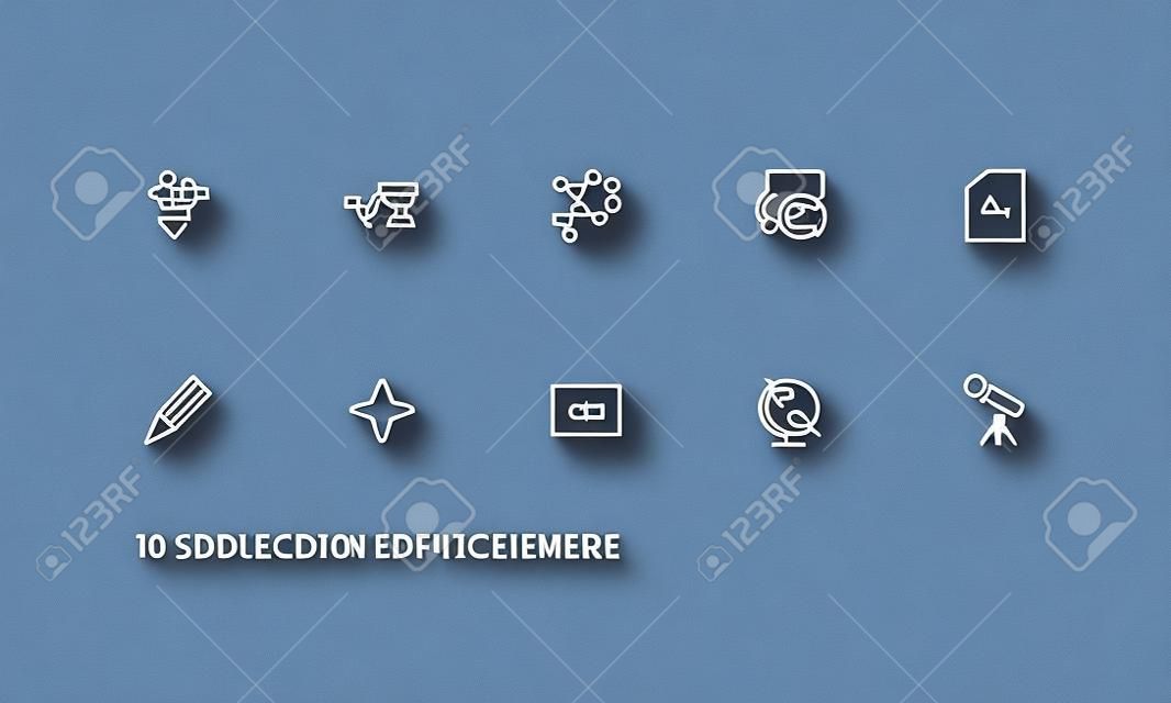 10 - Free education icons