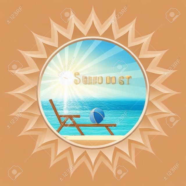 strand scene in de zon