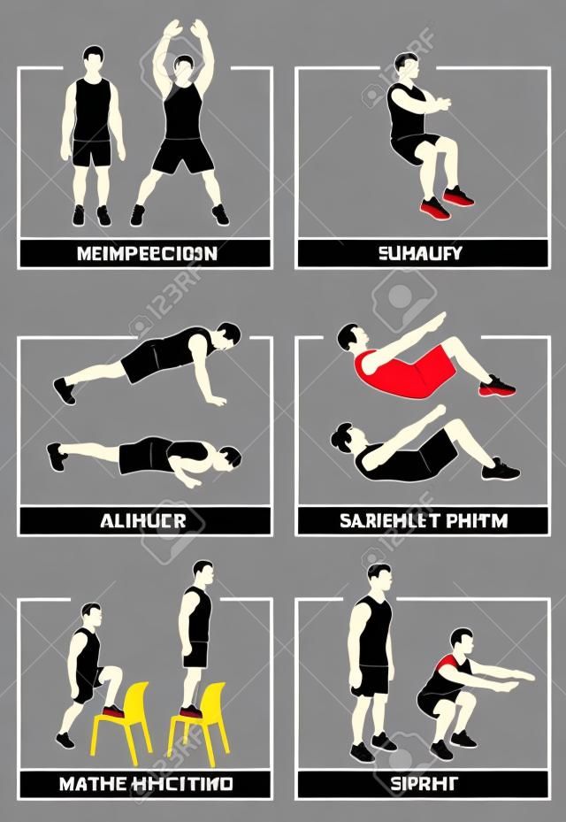 Man People Athletic Exercise Stretching Warm Up Sign Symbol Pictogram Icon