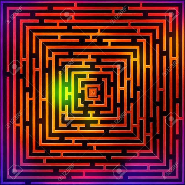 Complex Maze Background Illustration