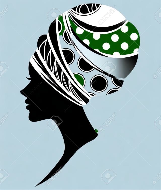 illustration vectorielle des femmes africaines silhouette modèles de mode, de belles femmes noires sur fond blanc
