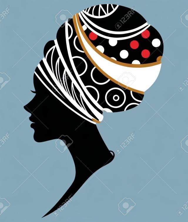 illustration vector of African women silhouette fashion models, beautiful black women on white background