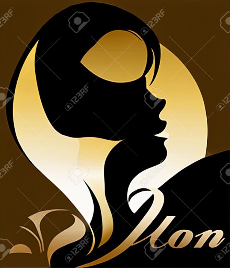 Illustration d'une icône silhouette silhouette féminine.