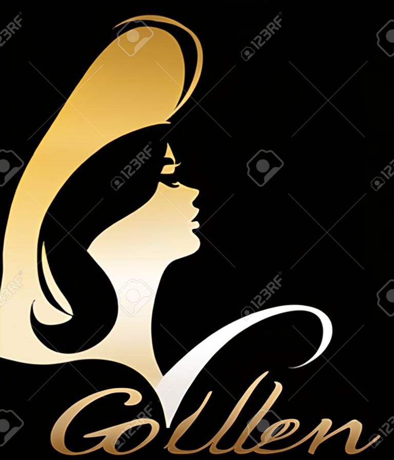 Illustration d'une icône silhouette silhouette féminine.