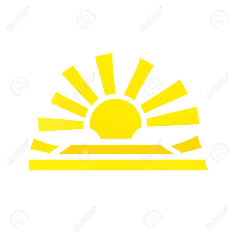 création abstraite de logo soleil créatif, icône Sunburst