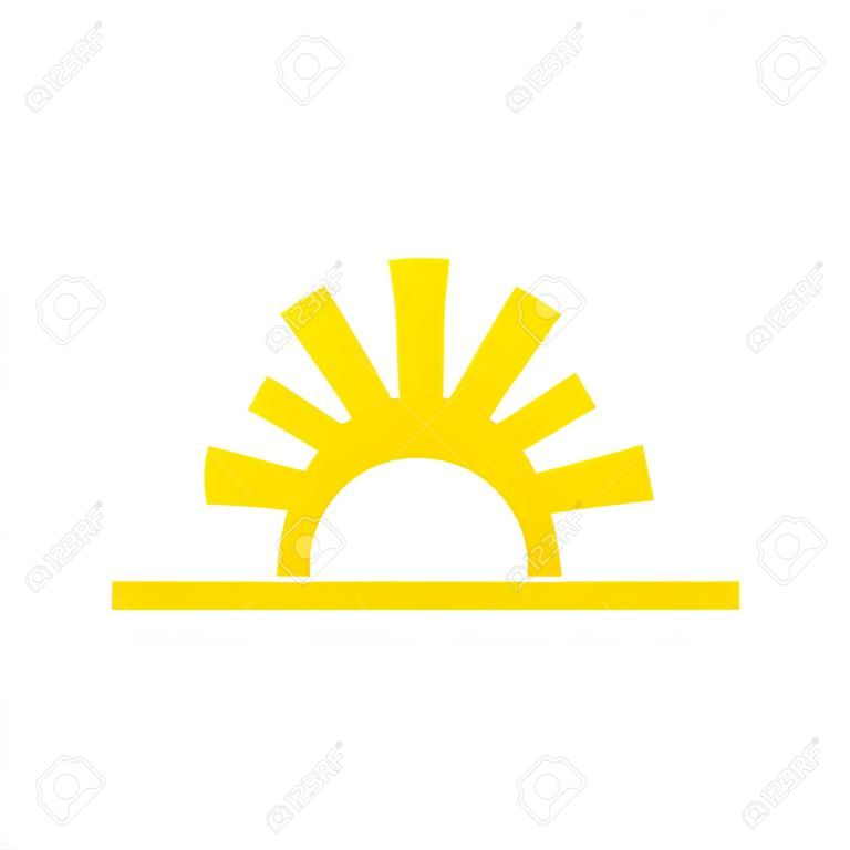 création abstraite de logo soleil créatif, icône Sunburst
