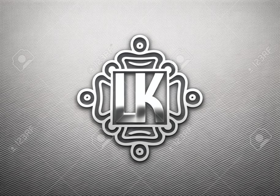 Initial Monogram Letter L  K Logo Design Vector Template. LK Letter Logo Design